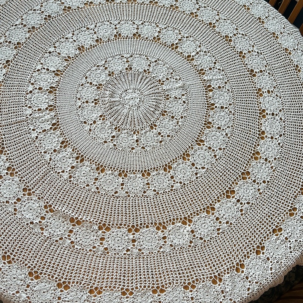 Round Crochet Tablecloth